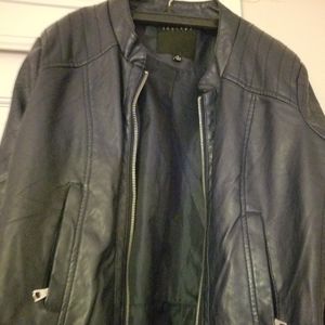 Blue leather jacket